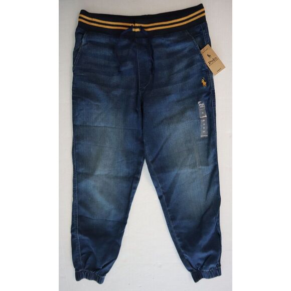 Polo Ralph Lauren Boy's Sz XL (18-20) Randall Wash Stretch Denim Jogger Pants - Picture 1 of 9
